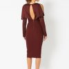 Vesper Mulberry V-Neck Midi Dress - Image 3