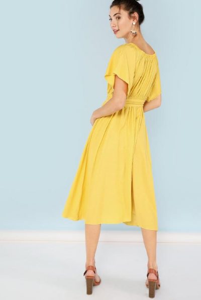 back of yellow dress