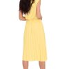 Yellow Chiffon Pleated Dress -Various Colours - Image 2