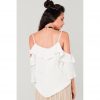 White Cold Shoulder Top - Image 2