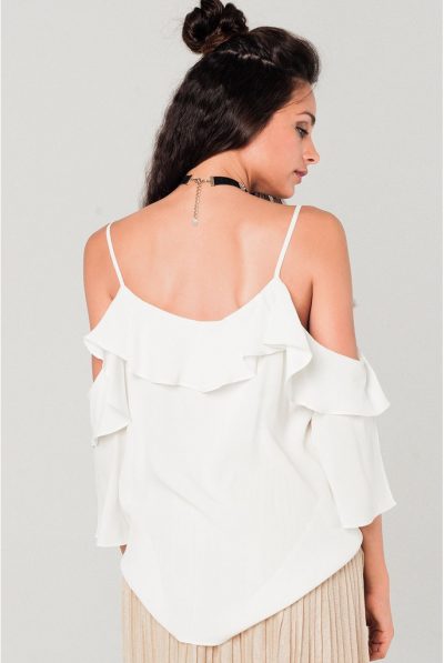 back ruffle top