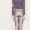 Beige Faux Leather Trousers - Image 2