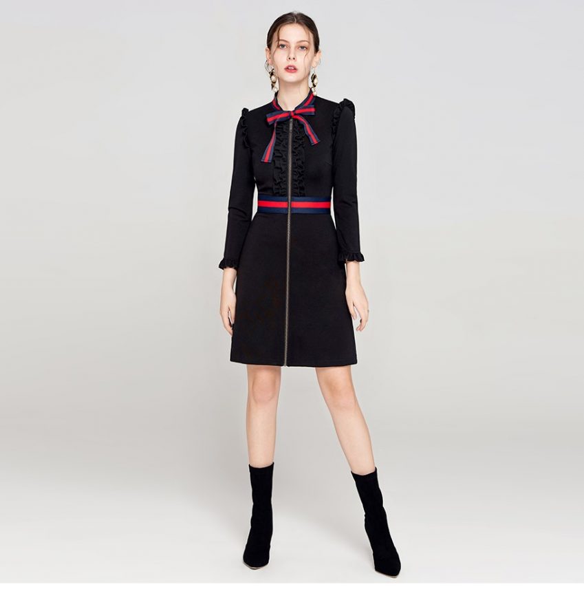 Black & Beau Bow Tied Dress