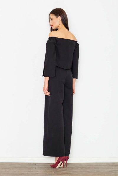 black elegant off shoulder jumpsuit 6