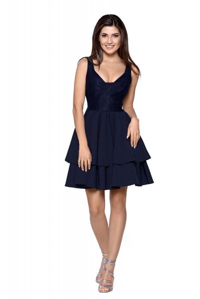 Dark Navy Layer Dress- also available in white