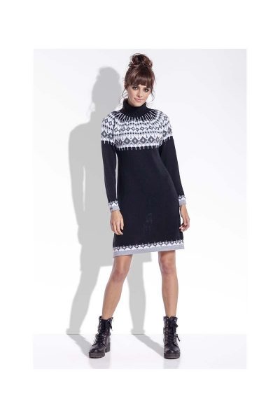 Knit Print Dress -Various Colours