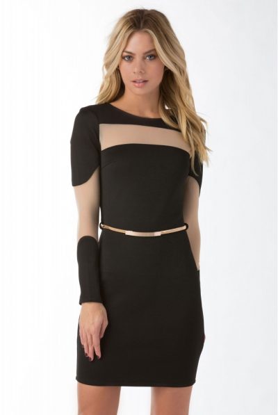 Black/White Mesh Dress