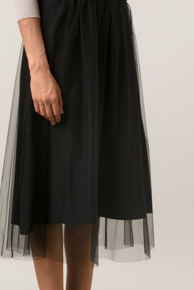 Lucy Paris Black Mesh Skirt