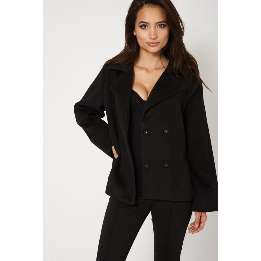 Modern Fitters Black Short Coat