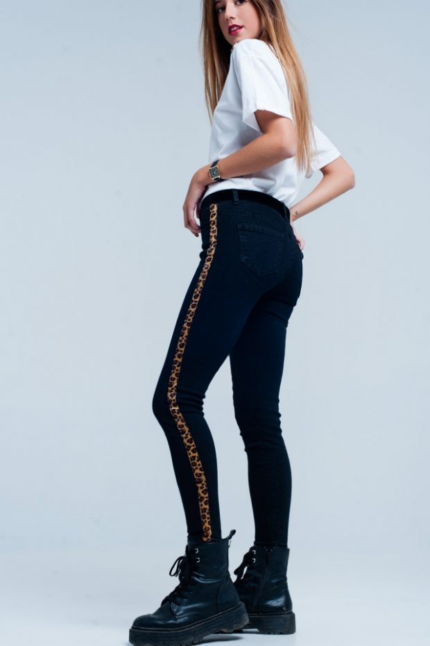 black striped jeans