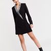 Black Sequin Collar Blazer - Image 2