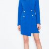 Blue Double Breasted Blazer Dress -Other colours available - Image 2