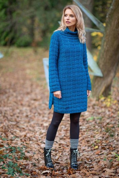 Knitted Sweater Autumnal Dress -Various Colours