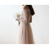 Blush Off-The-Shoulder Lace and Tulle gown - Image 3
