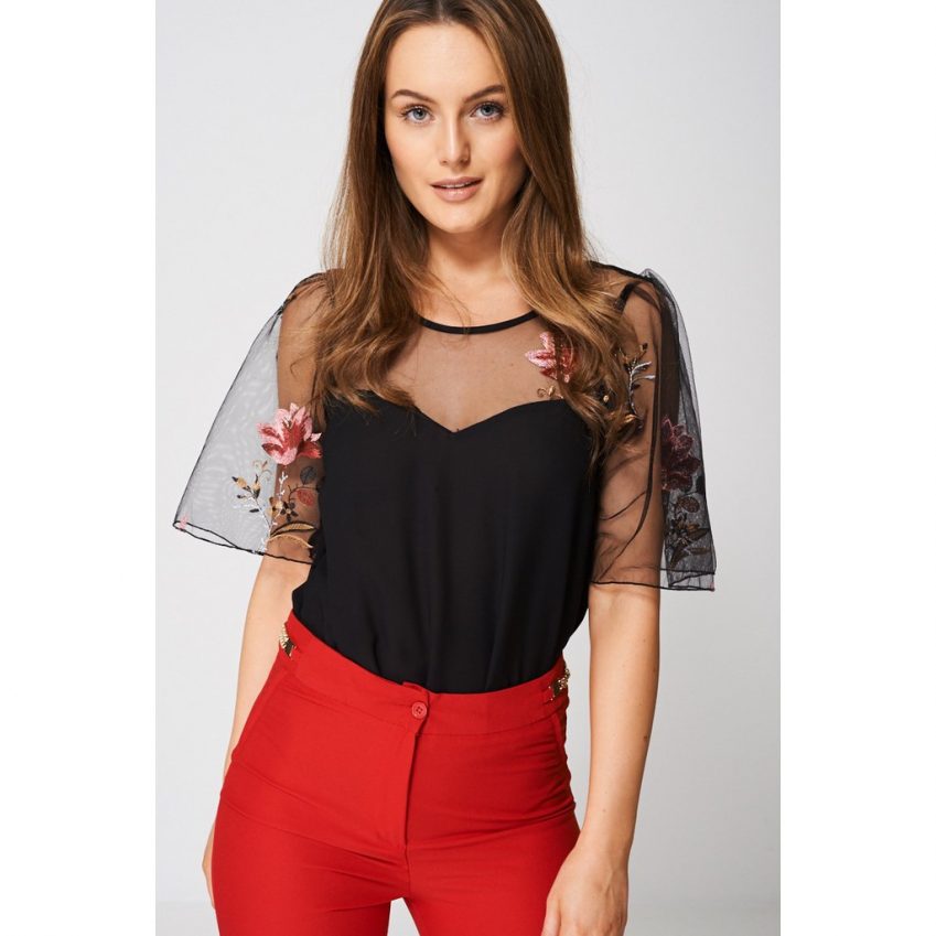 Embroidered Bodysuit