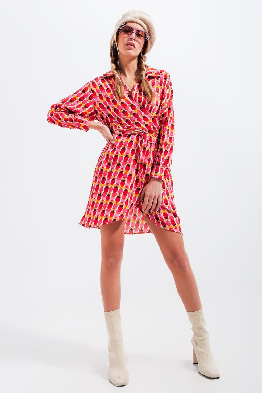 Savannah Tie Waist  Wrap Dress