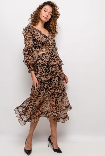 Dane & Co Leopard Print Dress