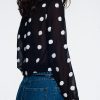 Polka Dot Chiffon Blouse - Image 2