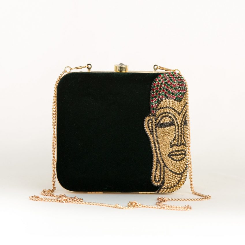 Dark Green Budda Party Clutch