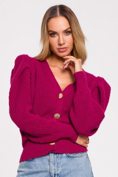 Puff Sleeve Cardigan - Various Colours