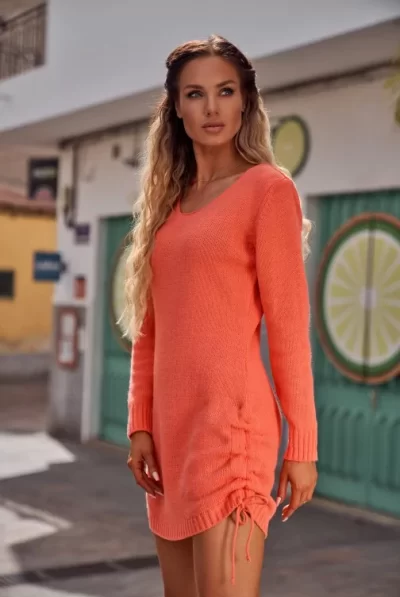 Sweater Open Back Knit Dress - Various Colours