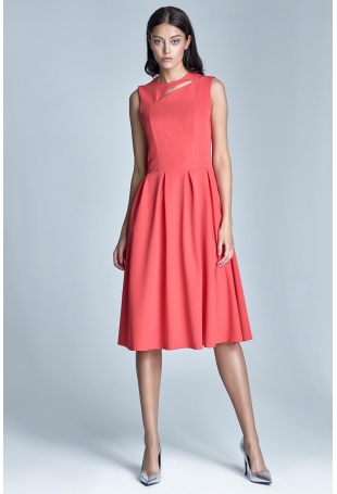 Coral Aline dress flare dress