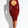 Maroon High Neck Dress - Image 2