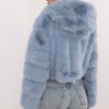 Ice Blue Faux Fur Coat - Image 2