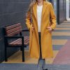 Mustard Long Line Coat - Image 2