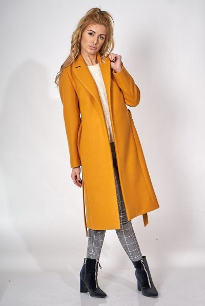 Mustard Long Line Coat