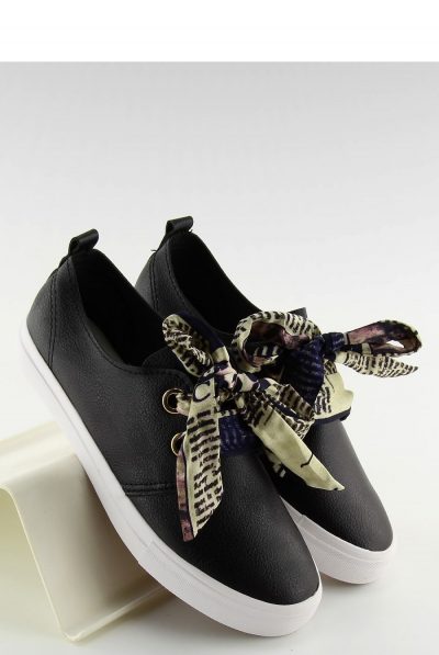 Black Chain Bow Sneakers