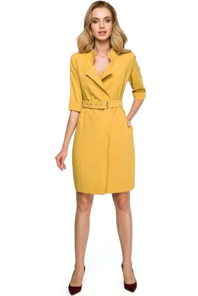 Moby Belted Collar Dress