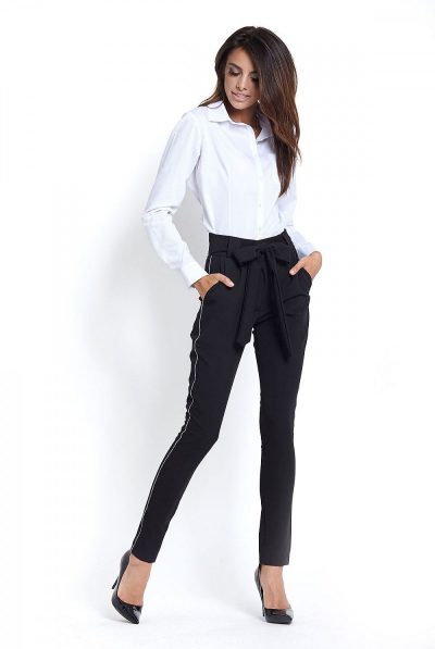 Monochrome Stripe Side Trousers