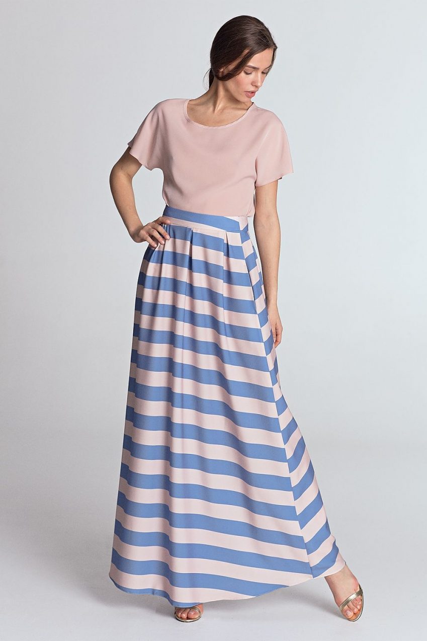 Candy Striped Maxi Skirt