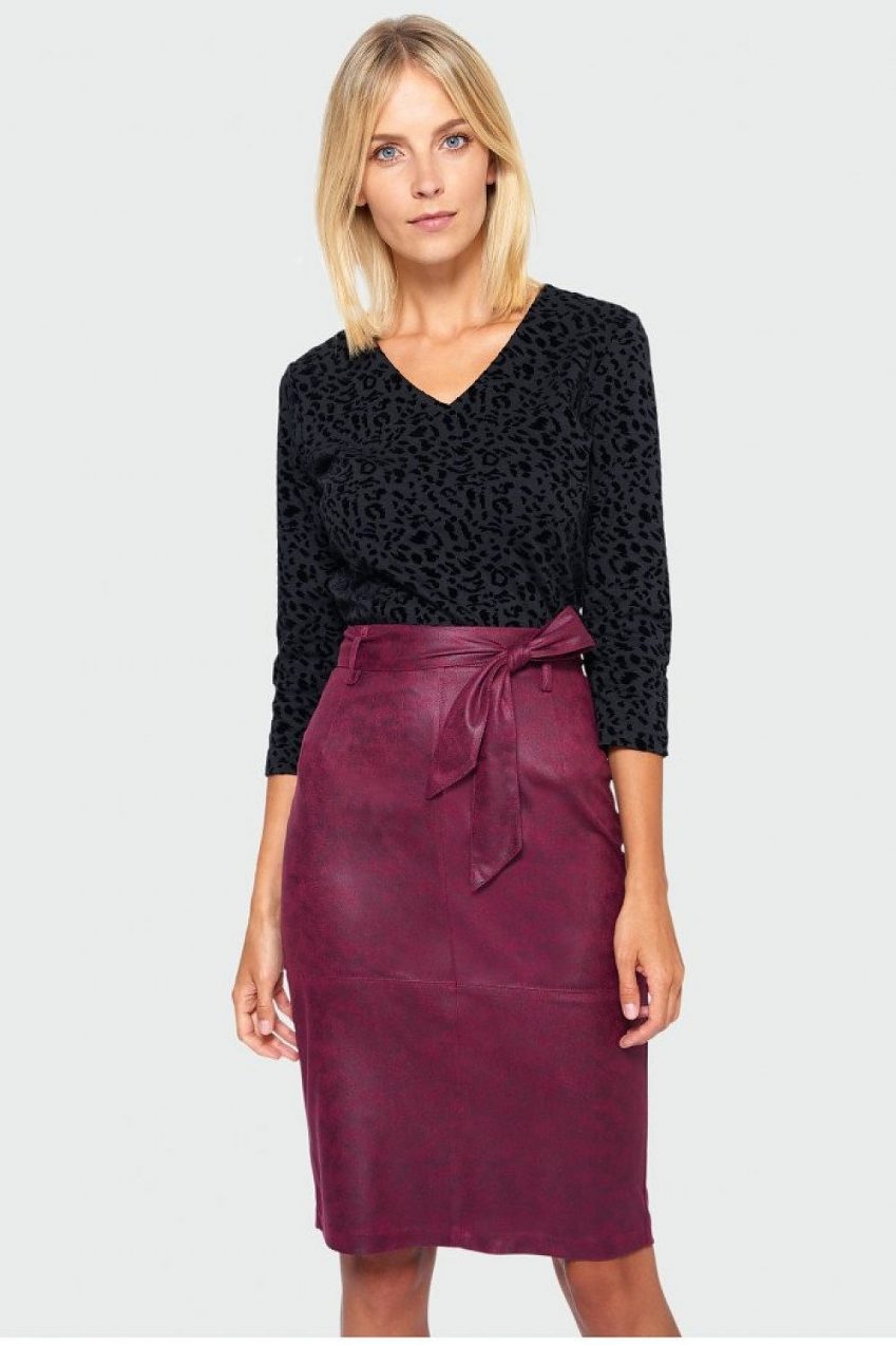 Purple Leatherette Skirt