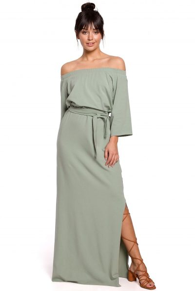 Olive Off Shoulder Maxi Dress - Various Colours