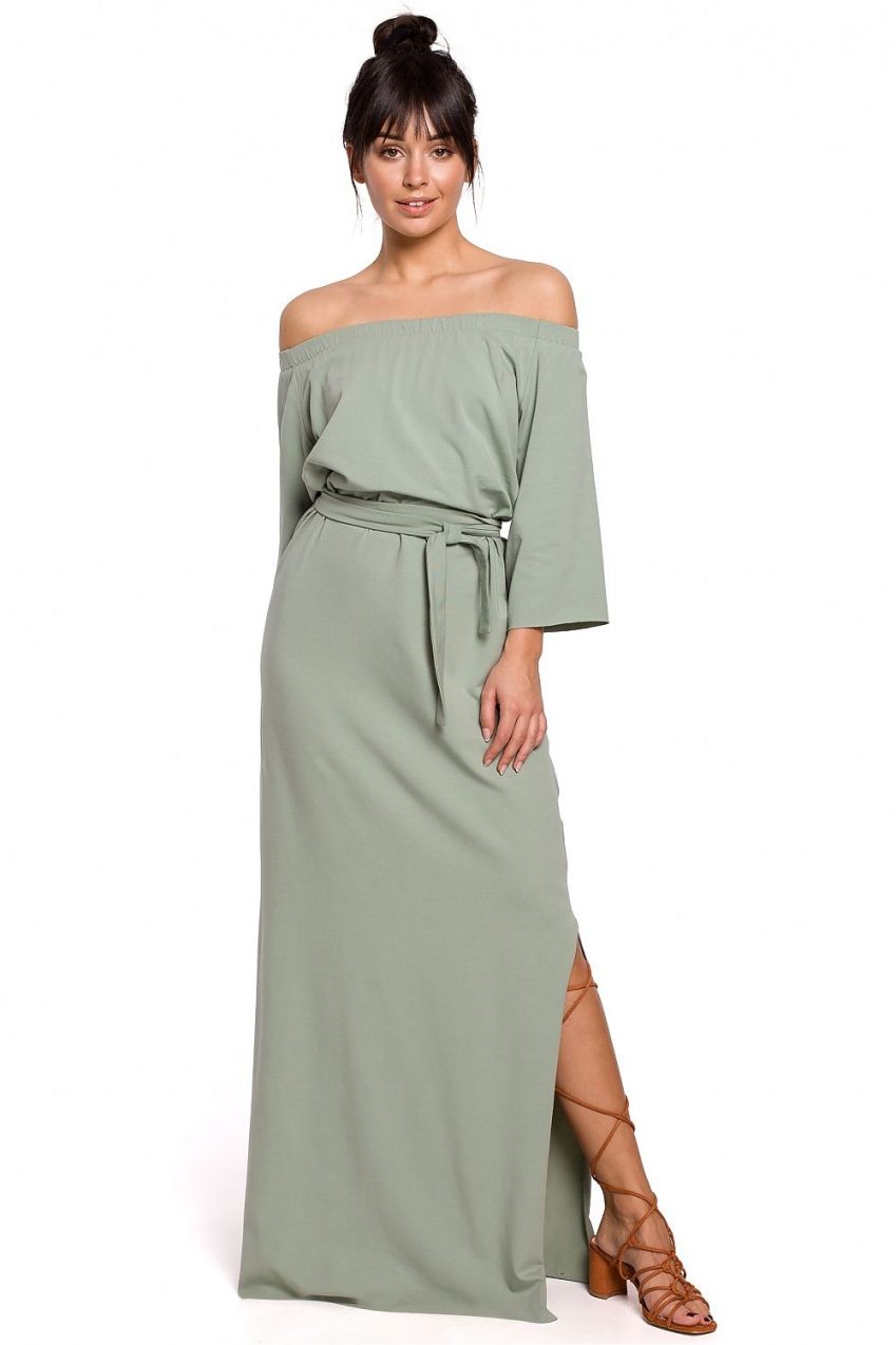 Olive Off Shoulder Maxi Dress - Various Colours