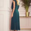 Bella Pleated V-neck Dress- Various Colours - Image 2