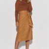 Eco-leather Wrap Skirt - Various Colours - Image 2