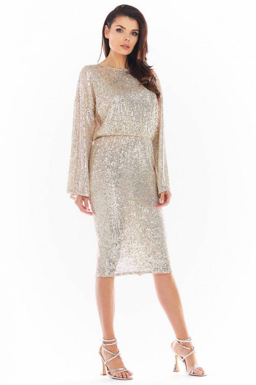 Sequin V-Neck Back Dress