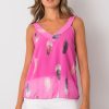Feather Print Vest Top - Various Colours - Image 2