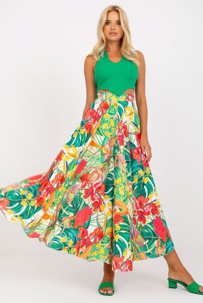 Isabella Long Flared Skirt