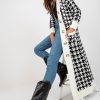 Houndstooth Long-Line Cardigan - Image 2