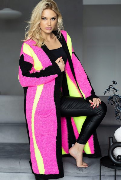 Multi Colour Long-Line Cardigan