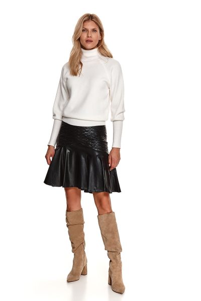 Viva Vie Ruched Leather Skirt