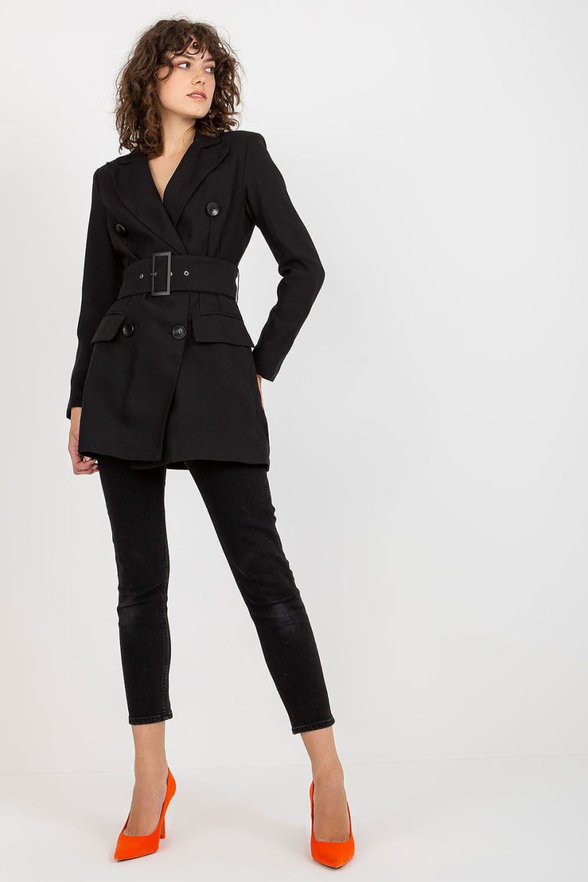 Double Breasted Buckle Blazer Jacket - Various Colours