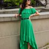 Roco Green Maxi Asymmetrical Dress - Image 2