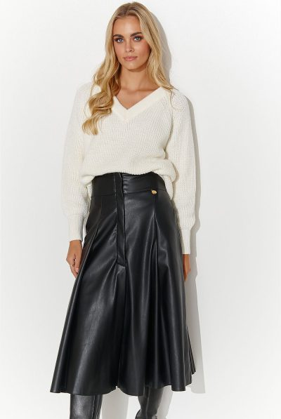 Bella Lane Leather Midi Skirt