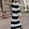 Monochrome Long Knit Dress - Image 2