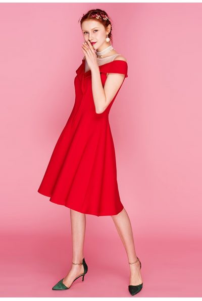 Red Empress Flare Dress